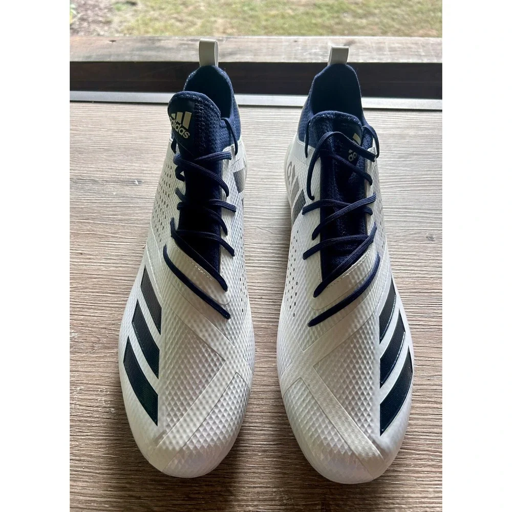 Adidas‎ Adizero 5-Star 7.0 Football Cleats White Navy Blue DA9549 Mens size 16